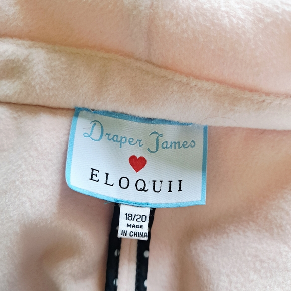 ELOQUII PINK DRAPER JAMES SCALLOP TRIM WRAP COAT SZ 2X - Picture 7 of 9